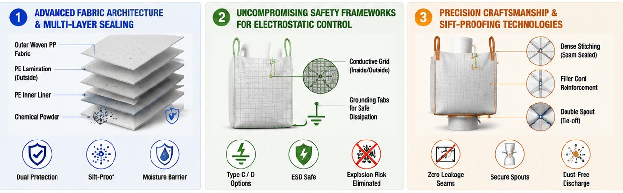 Key Technical Features of FIBC Bulk Bags for Chemical Powders